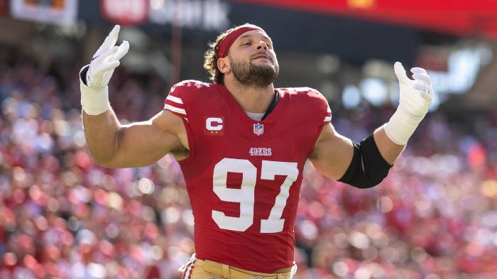 49ers star Nick Bosa stirs controversy by endorsing Trump during postgame interview 
