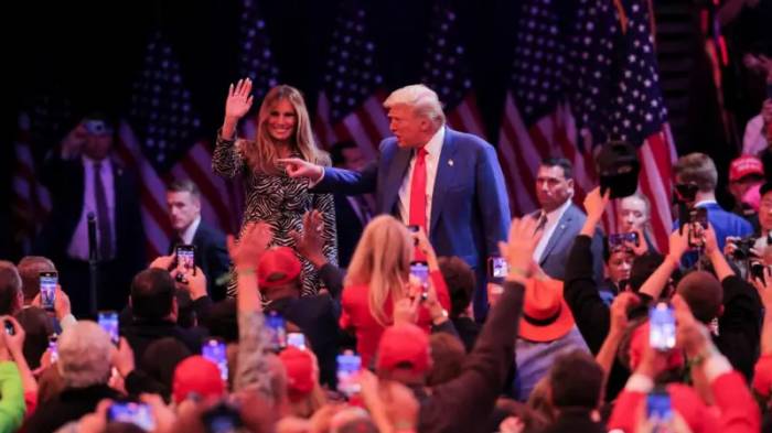 US presidential race: Melania Trump makes rare campaign appearance to support her husband