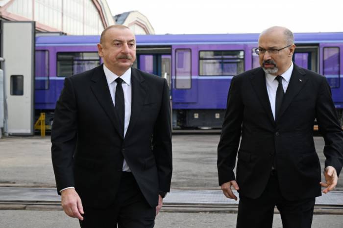 President Aliyev inspects new-generation metro trains assembled in Baku 