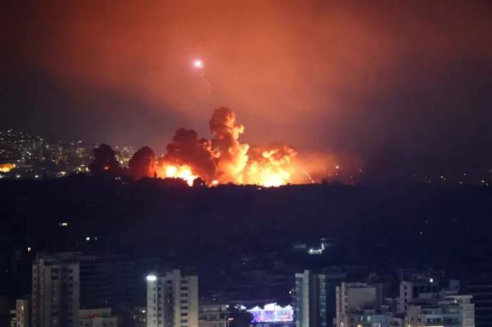 Israeli air strikes pound southern Beirut