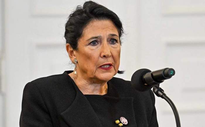 Georgia’s president calls for public demonstrations as the opposition challenges election results