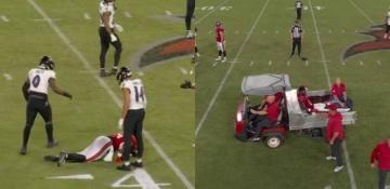 Buccaneers' Chris Godwin leaves field with serious ankle injury