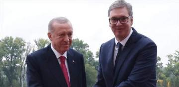 Türkiye’s Erdogan welcomed with official ceremony by Serbian counterpart Vucic in Belgrade 