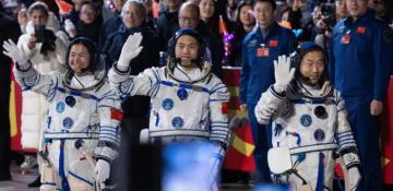 Chinese spacecraft successfully docks with crewed mission