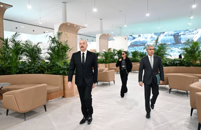 2024/11/1730713270.jpg + Azerbaijan's president reviews facilities created for COP29 at Baku Olympic Stadium area News about - Azerbaijan's president reviews facilities created for COP29 at Baku Olympic Stadium area