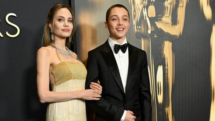 Angelina Jolie stuns at Governors Awards with son Knox Jolie-Pitt