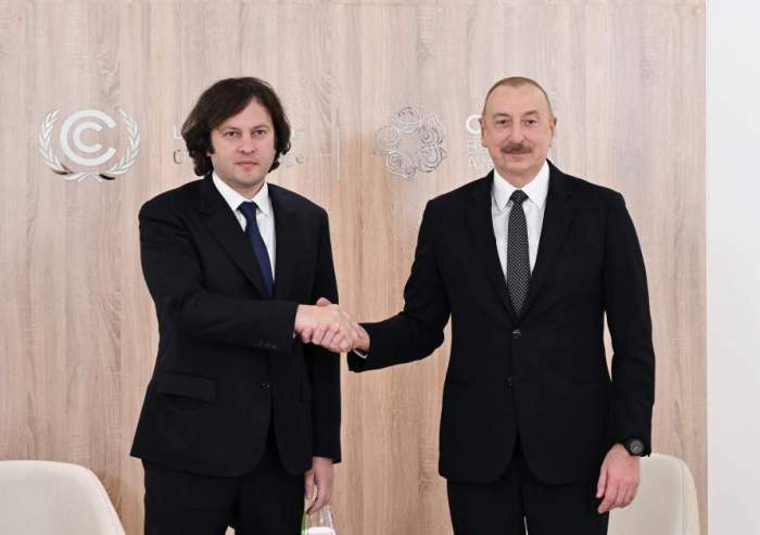 Azerbaijani president, Georgian premier hail strong friendly ties 