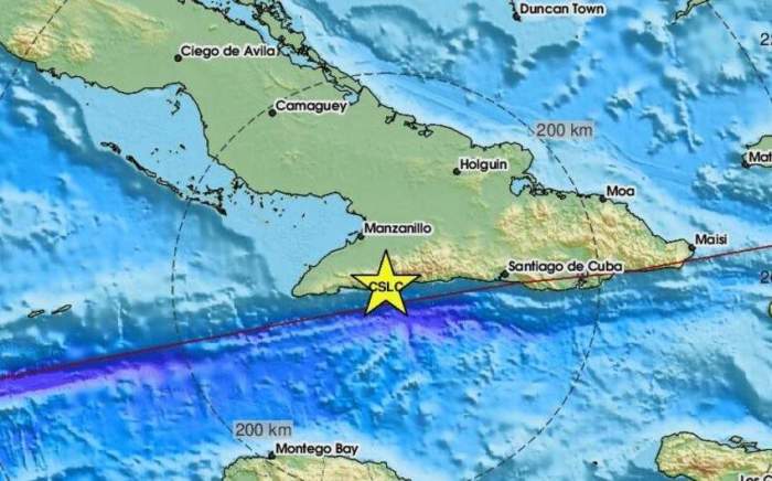 A strong 5.9-magnitude earthquake has struck off the coast of southern Cuba