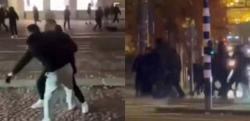 Israeli soccer fans attacked in Amsterdam -  VIDEO 