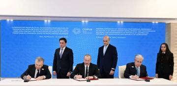 Azerbaijan, Kazakhstan, Uzbekistan ink agreement on strategic green energy partnership