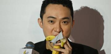 Crypto entrepreneur Justin Sun eats banana art he bought for $6.2 million