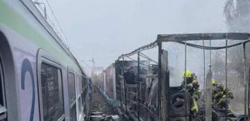 Two trains caught fire in western Poland, prompting the evacuation of around 1,000 people