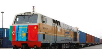 First export train heads from Azerbaijan to China