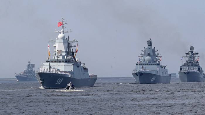 Russian warships arrive in China's Qingdao port