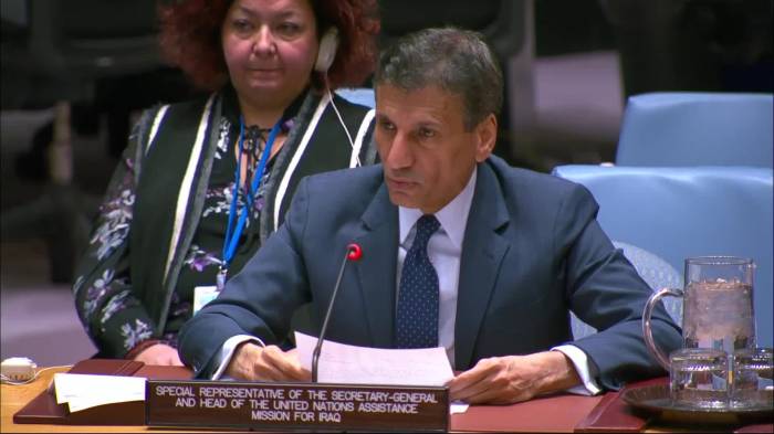 UN Envoy highlights Iraq's progress and challenges to the Security Council 