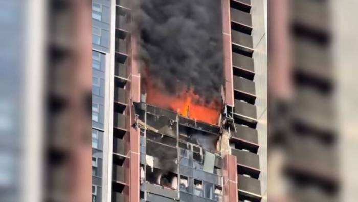Powerful explosion rocks residential high-rise in China –  VIDEO 