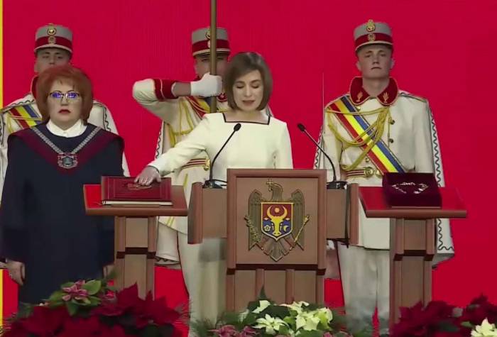 Moldovan President Sandu sworn in for second term