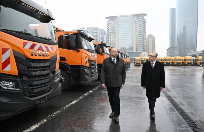 News about - President Aliyev inspects specialized municipal vehicles in Baku