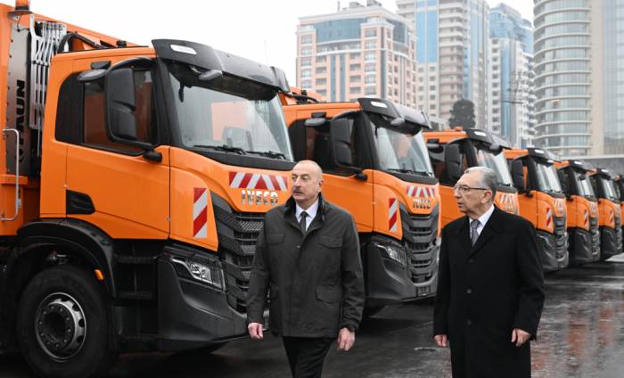 News about - President Aliyev inspects specialized municipal vehicles in Baku