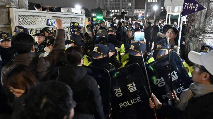 South Korea martial law: Clashes erupt between protesters and police 
