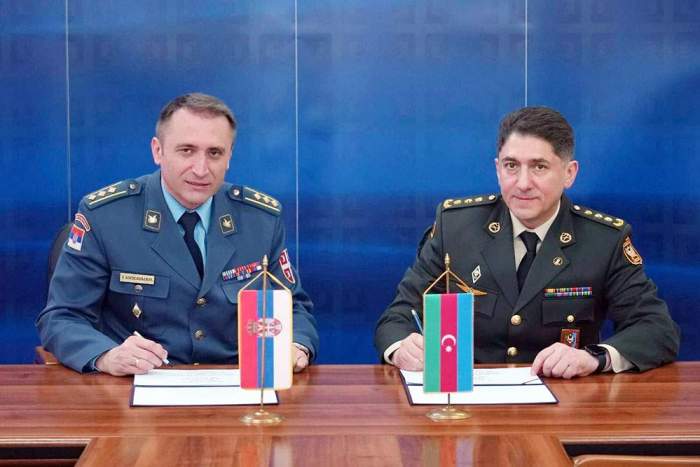News about - Azerbaijan and Serbia discuss military cooperation 
