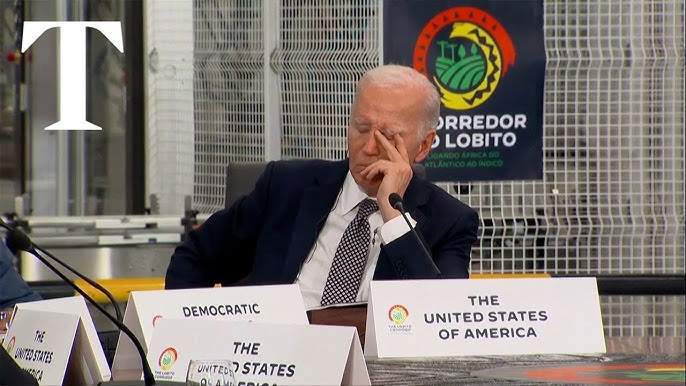 Joe Biden seemingly falls asleep during meeting with African presidents 