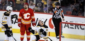 NHL: Pastrnak's OT goal powers Bruins to 4-3 comeback win over Flames