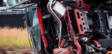 At least 15 injured when high-speed train collides with fire truck in Florida