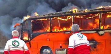 Bus-fuel truck collusion killed 9 in Iran
