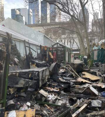 News about - Fire breaks out at Bryant Park holiday market in NYC 