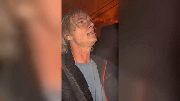Actor Sebastian Harrison narrowly escapes death in Los Angeles wildfires -  VIDEO 
