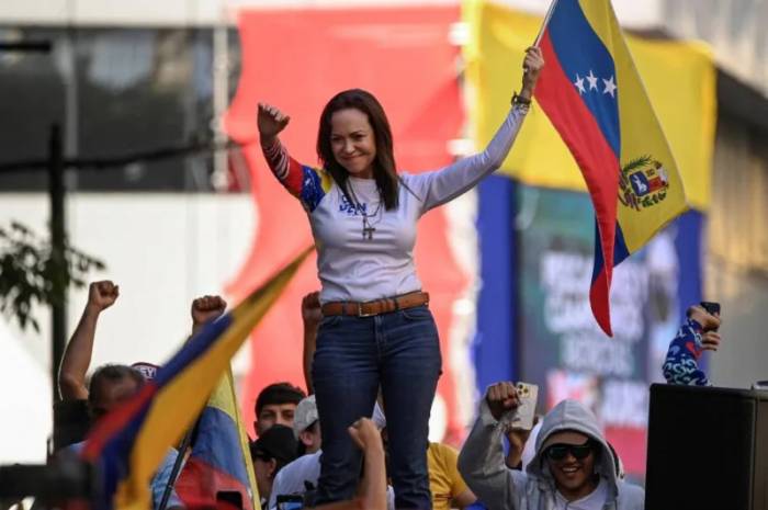Venezuela opposition claims leader Maria arrested during Caracas protest 