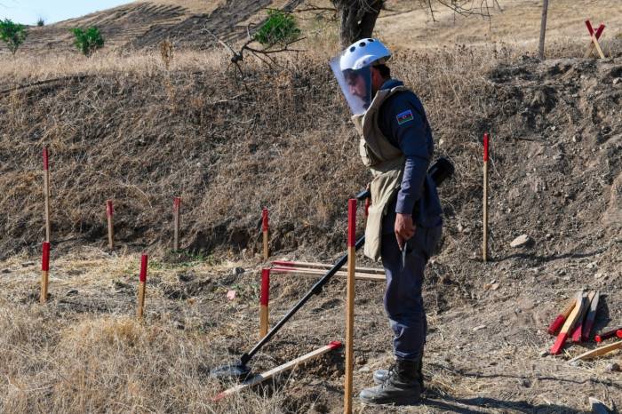Azerbaijan defused nearly 250 landmines in its liberated lands last week 