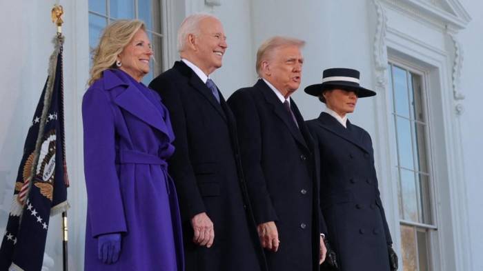 Bidens welcome Trumps at White House -  VIDEO  