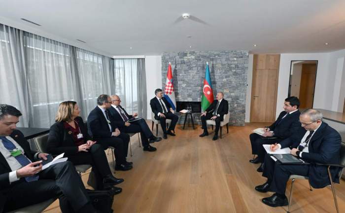 News about - President Aliyev meets with Croatia's Prime Minister in Davos 