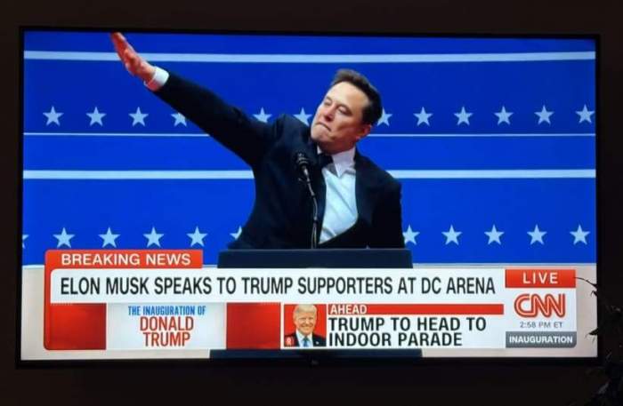 Elon Musk appears to Sieg Heil at Trump inauguration