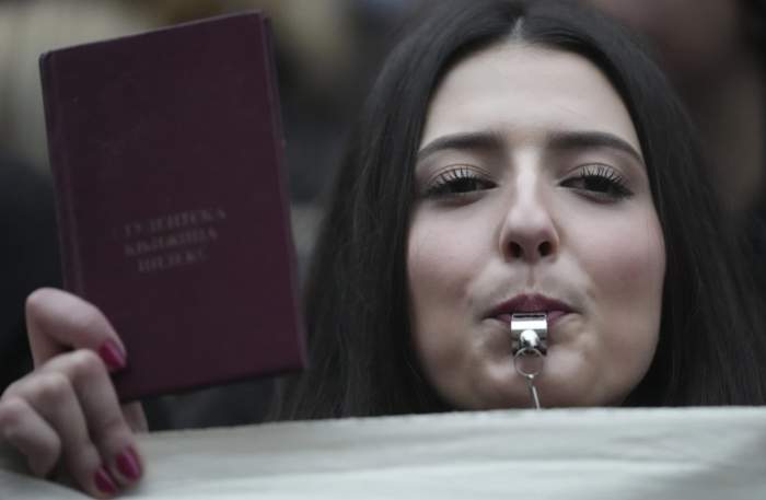 Thousands of students in Serbia protest against civil rights violations and a crackdown by the spy agency