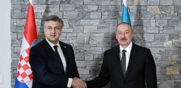President Aliyev meets with Croatia's Prime Minister in Davos 