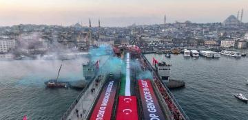 Tens of thousands march in Istanbul for Palestine at year's start 