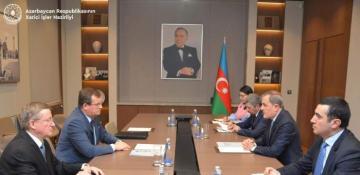 Azerbaijan's FM meets outgoing Belarus ambassador 