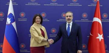Turkish and Slovenian foreign ministers hold talks in Ankara 