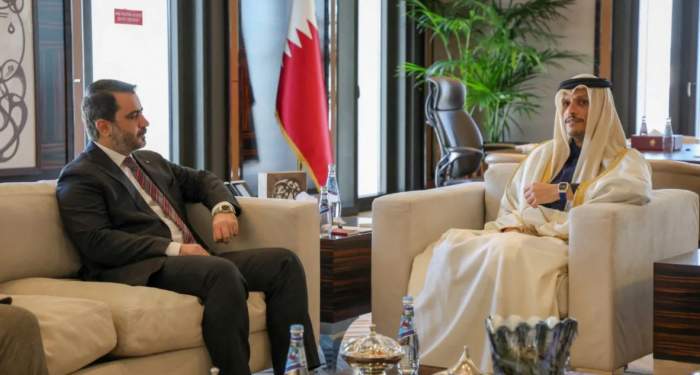 Syria's new leadership calls on the US to lift sanctions during a visit to Doha