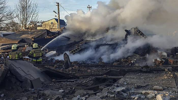 Russian drone attack damages homes and railway depot in Ukraine 