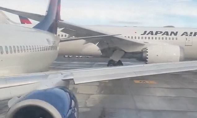 Japan Airlines plane collides with parked Delta aircraft at Seattle Airport