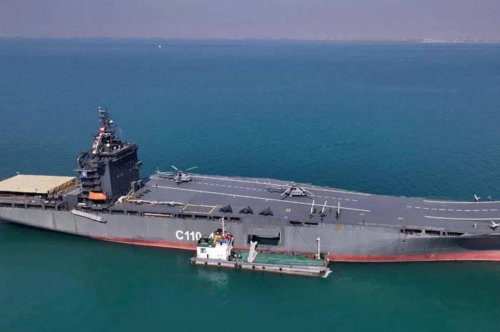 Iran launches its first drone-carrier warship 