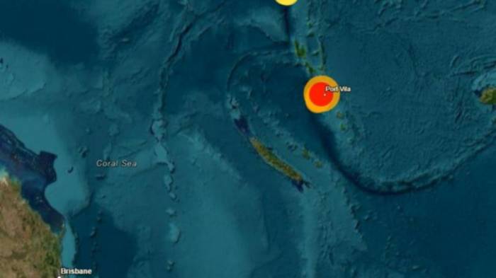 5.9 magnitude earthquake strikes off Coast of Vanuatu