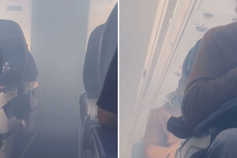 Delta flight makes emergency landing in Atlanta after after haze fills cabin -  VIDEO 