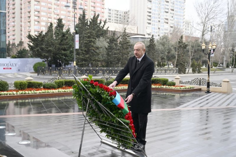 News about - Azerbaijani president and first lady visit Khojaly Genocide Memorial