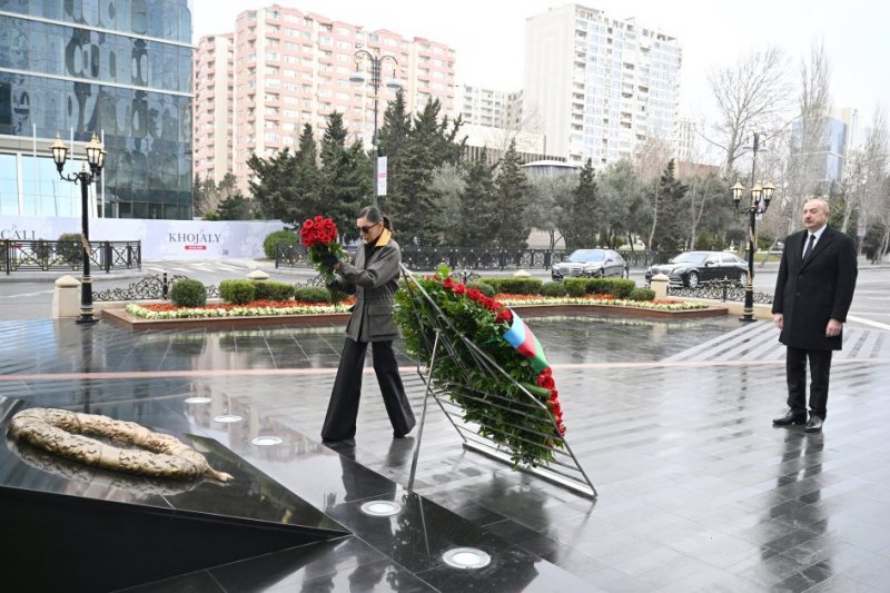 News about - Azerbaijani president and first lady visit Khojaly Genocide Memorial
