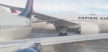 Japan Airlines plane collides with parked Delta aircraft at Seattle Airport